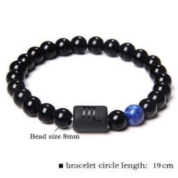 image-Golbal Jewcolor Gemini Agate Stone Bead Bracelet