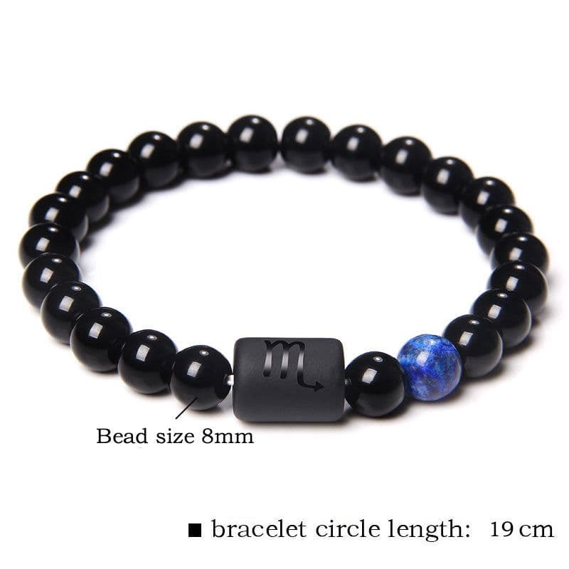 image-Golbal Jewcolor Gemini Agate Stone Bead Bracelet