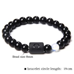 image-Golbal Jewcolor Gemini Agate Stone Bead Bracelet
