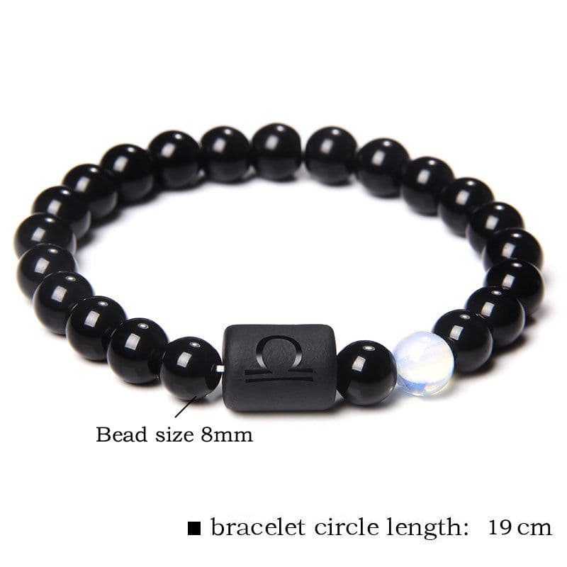 image-Golbal Jewcolor Gemini Agate Stone Bead Bracelet