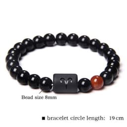 image-Golbal Jewcolor Gemini Agate Stone Bead Bracelet