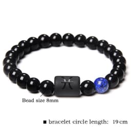image-Golbal Jewcolor Gemini Agate Stone Bead Bracelet