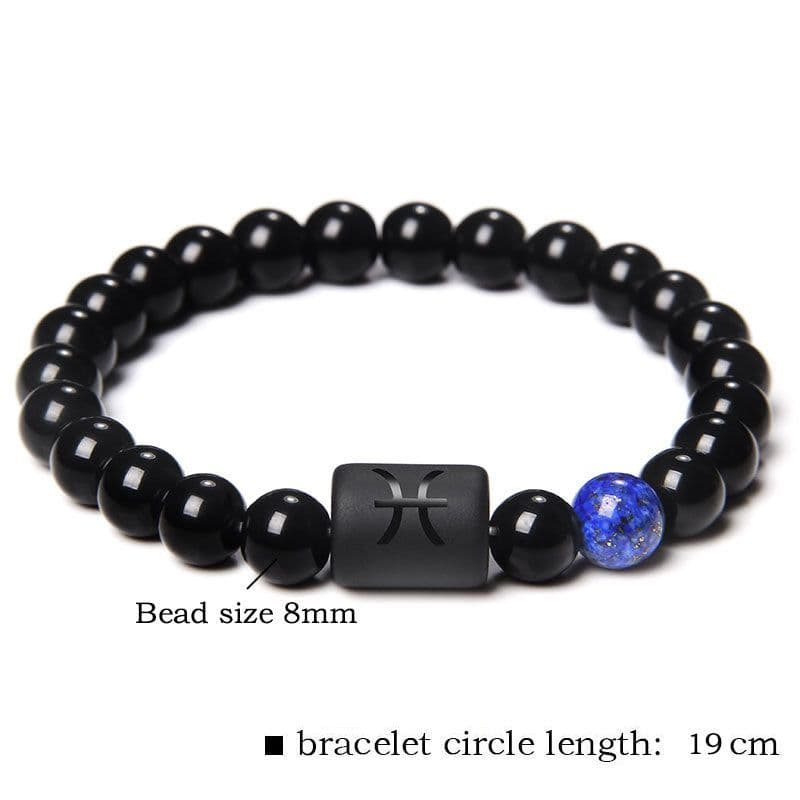 image-Golbal Jewcolor Gemini Agate Stone Bead Bracelet