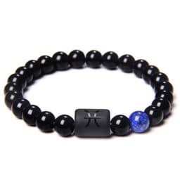 image-Golbal Jewcolor Gemini Agate Stone Bead Bracelet
