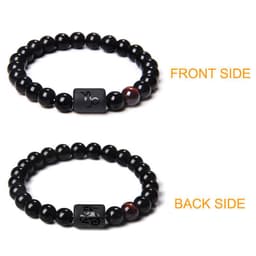 image-Golbal Jewcolor Gemini Agate Stone Bead Bracelet