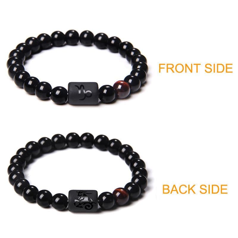image-Golbal Jewcolor Gemini Agate Stone Bead Bracelet
