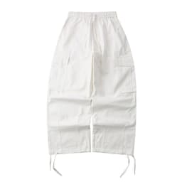 image-Casual Cotton Straight Pants Hip-Hop Loose White XXL