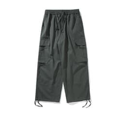 image-Casual Cotton Straight Pants Hip-Hop Loose White XXL