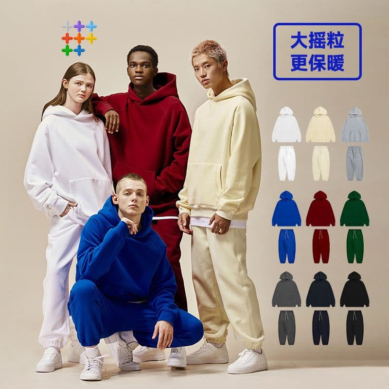 image-INF Men's Hooded Fleece Sweatsuit Winter 400g