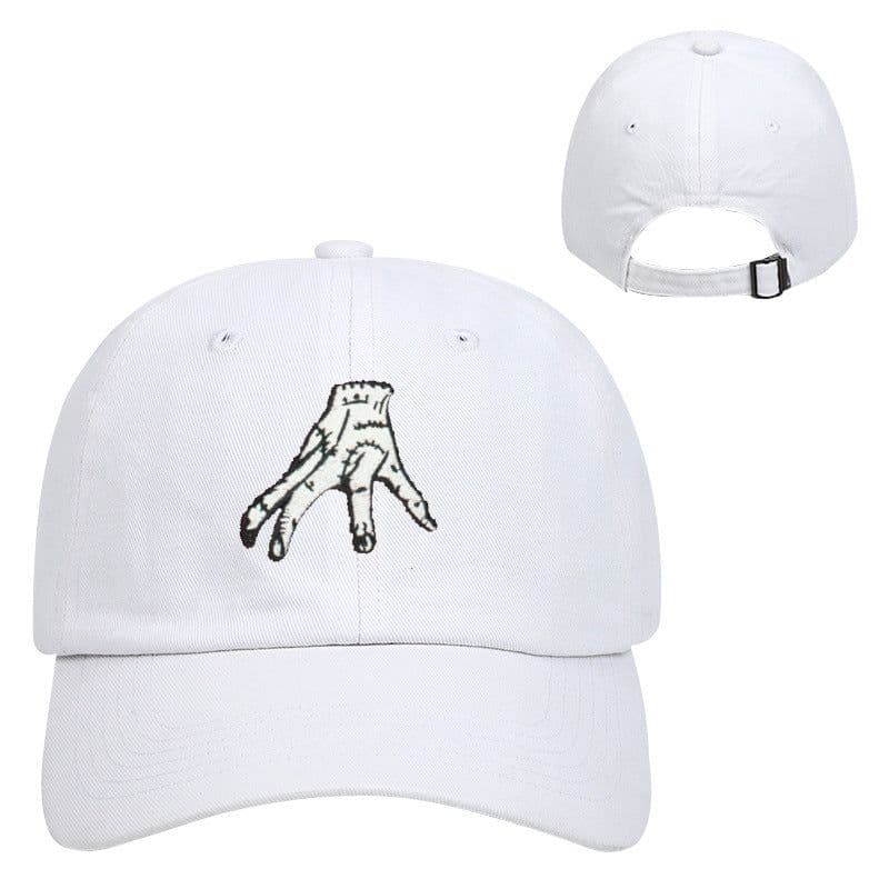 image-Baseball Cap Cotton White Adjustable Sun Protection