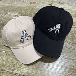 image-Baseball Cap Cotton White Adjustable Sun Protection