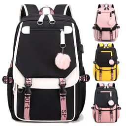 image-Primary School Waterproof Nylon Backpack USB Charging