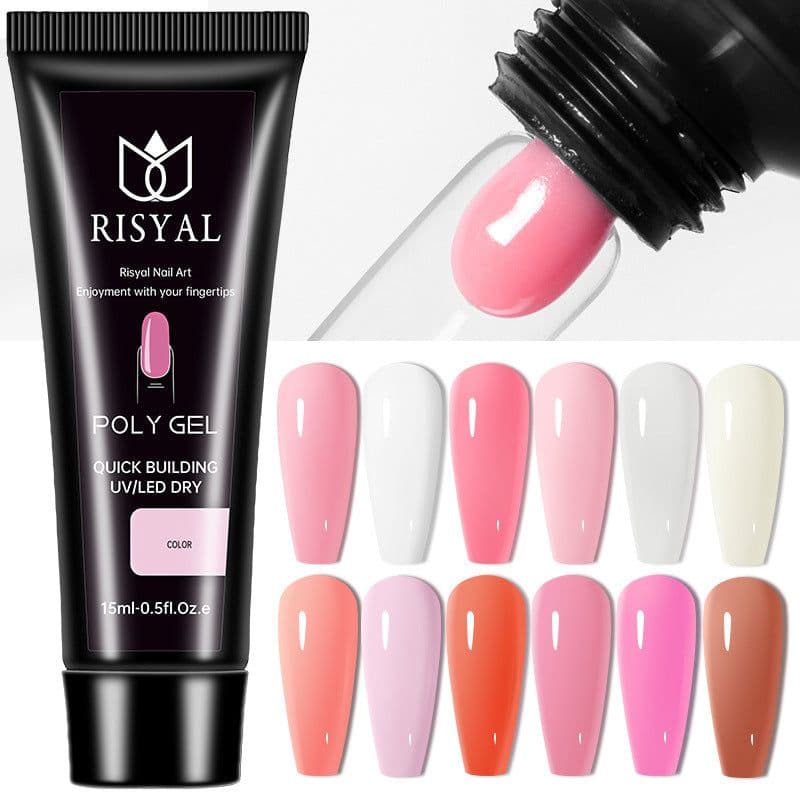 image-Crystal extension glue nail polish wholesale Poly Gel nail rapid extension 15ml phototherapy paper-free jelly glue
