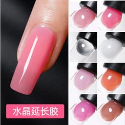 image-Crystal extension glue nail polish wholesale Poly Gel nail rapid extension 15ml phototherapy paper-free jelly glue
