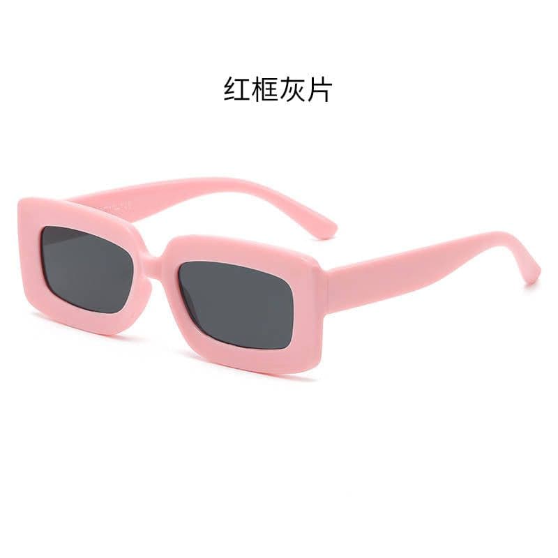 image-Square Frame Sunglasses UV400 Gray Lens