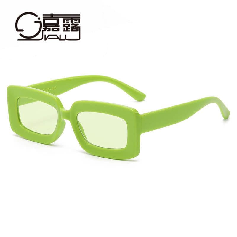 image-Square Frame Sunglasses UV400 Gray Lens