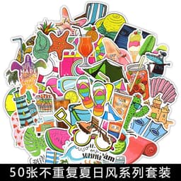 image-50 Cartoon Graffiti Stickers, Mixed Designs
