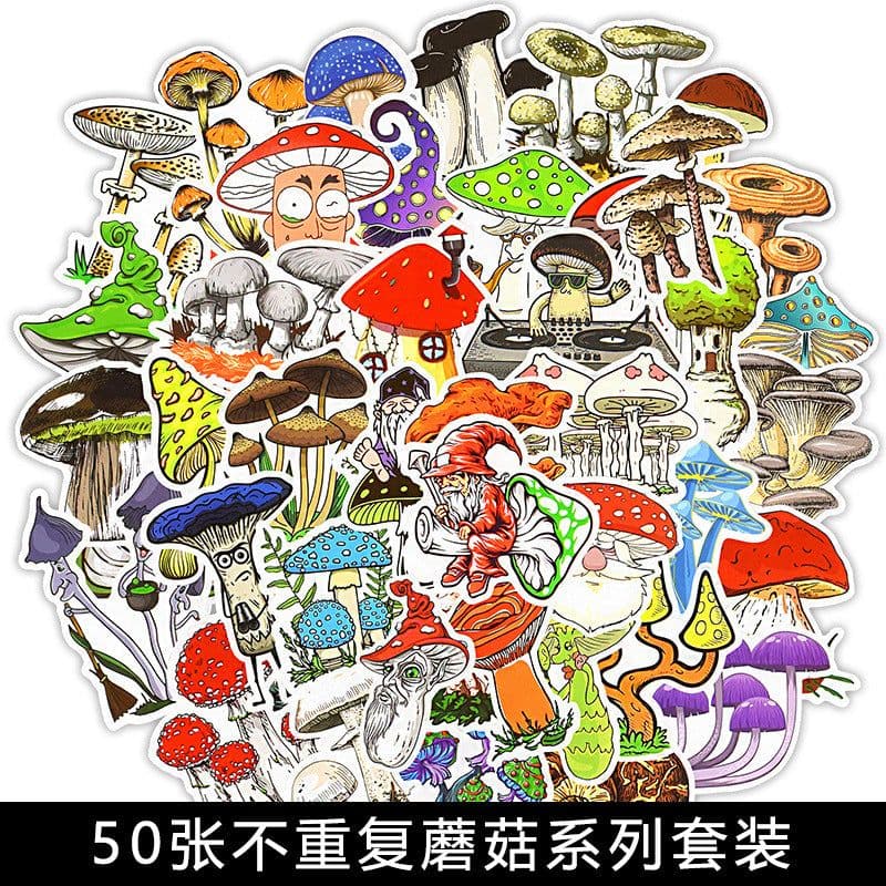 image-50 Cartoon Graffiti Stickers, Mixed Designs