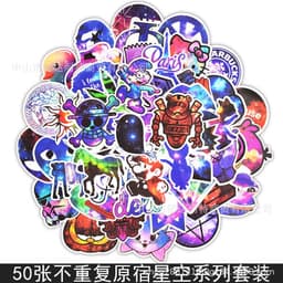 image-50 Cartoon Graffiti Stickers, Mixed Designs