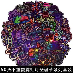image-50 Cartoon Graffiti Stickers, Mixed Designs
