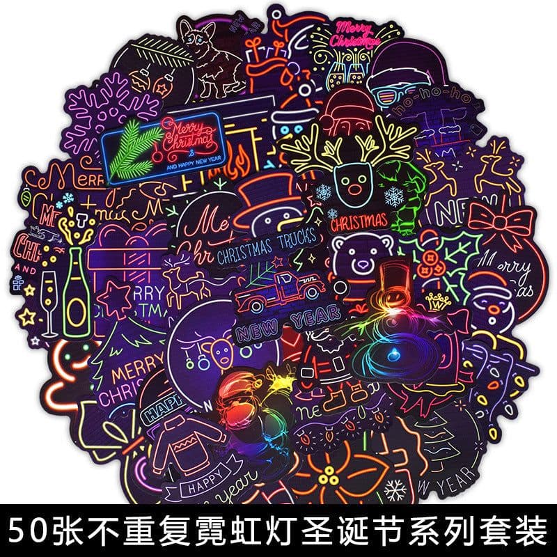 image-50 Cartoon Graffiti Stickers, Mixed Designs