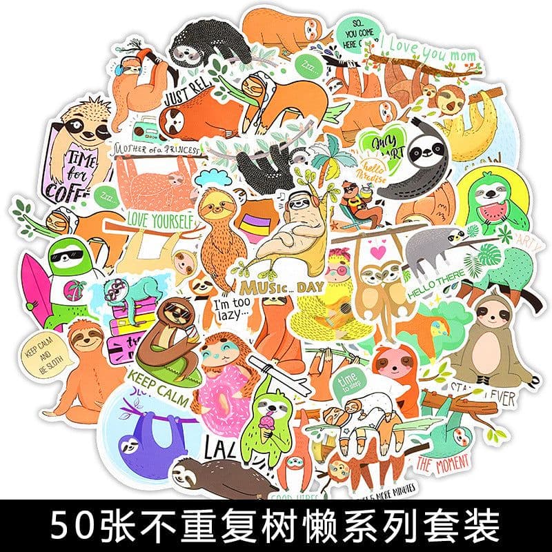 image-50 Cartoon Graffiti Stickers, Mixed Designs