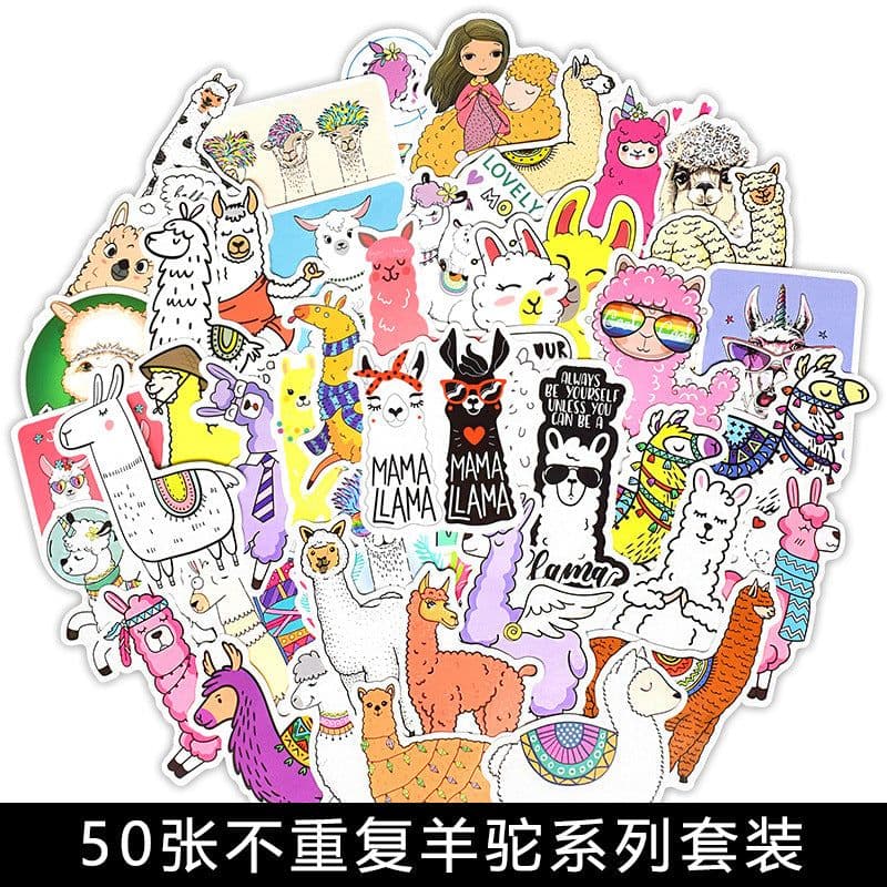 image-50 Cartoon Graffiti Stickers, Mixed Designs