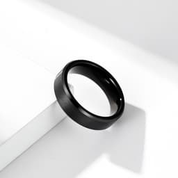 image-Tungsten Steel Ring 6/8/10mm Matte Black