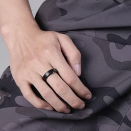 image-Tungsten Steel Ring 6/8/10mm Matte Black