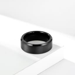 image-Tungsten Steel Ring 6/8/10mm Matte Black