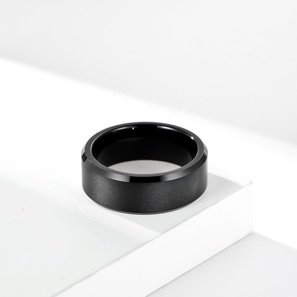 image-Tungsten Steel Ring 6/8/10mm Matte Black