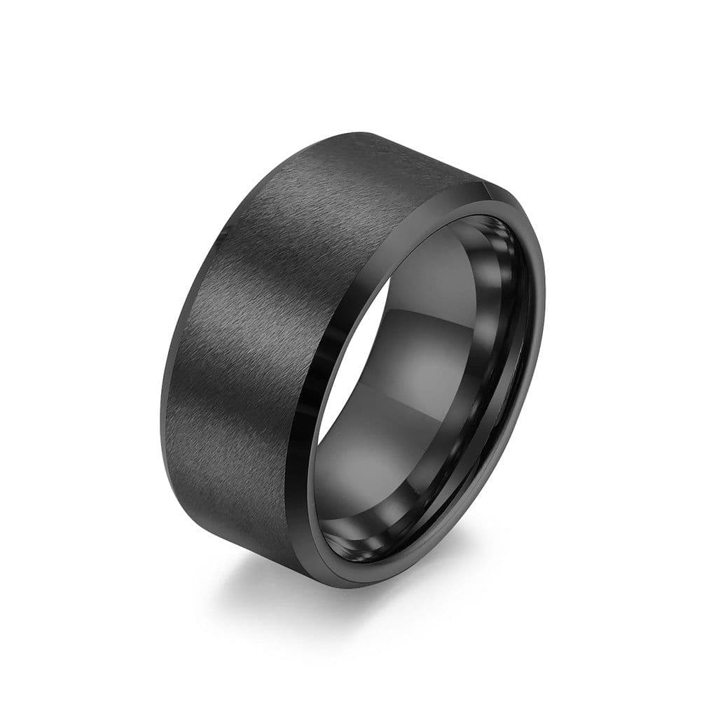 image-Tungsten Steel Ring 6/8/10mm Matte Black