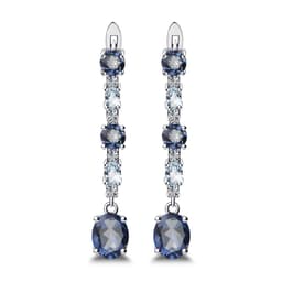 image-Natural Topaz Stud Earrings S925 Silver