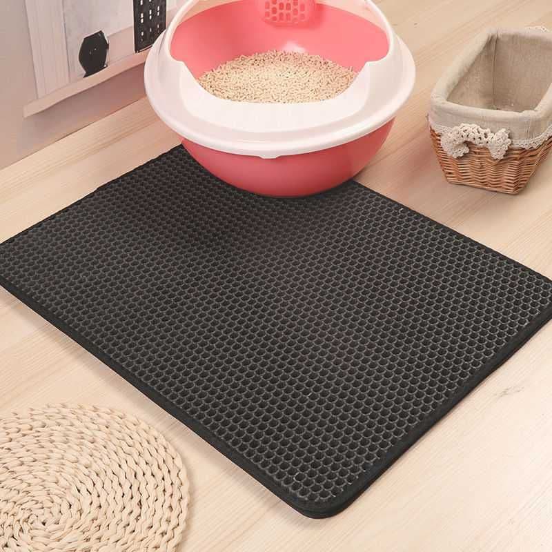 image-Cat Litter Mat Double-Layer Anti-Splash 55x75cm