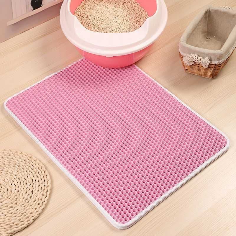 image-Cat Litter Mat Double-Layer Anti-Splash 55x75cm