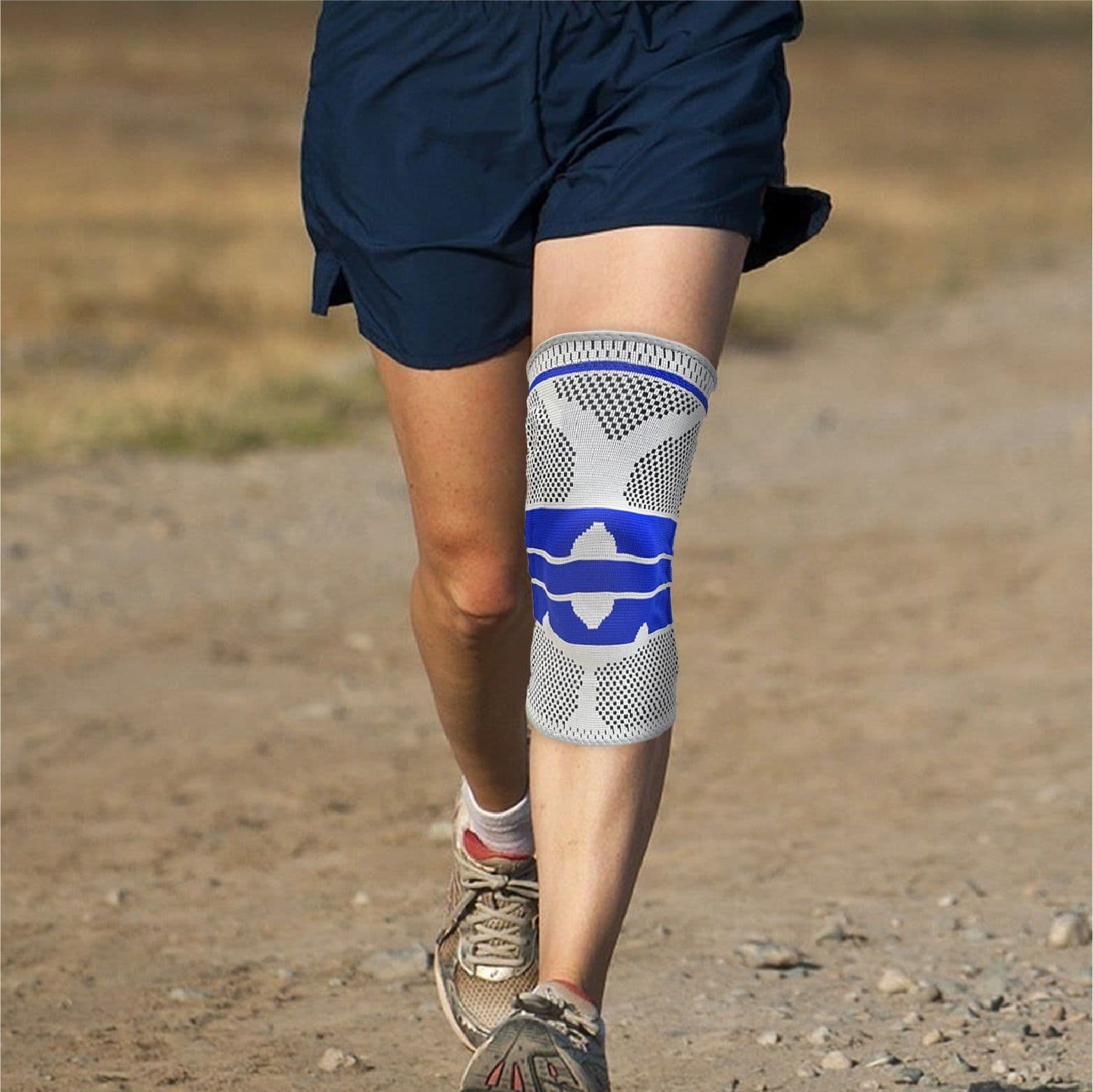 image-Outdoor Sports Knee Pads with Silicone Support