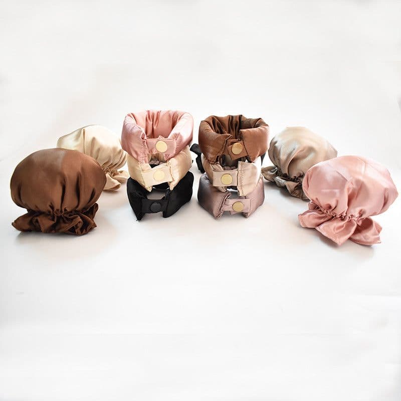 image-Heatless Hair Curler Set with Sleep Cap