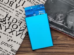 image-QUXI Metal Aluminum Card Holder with RFID Protection