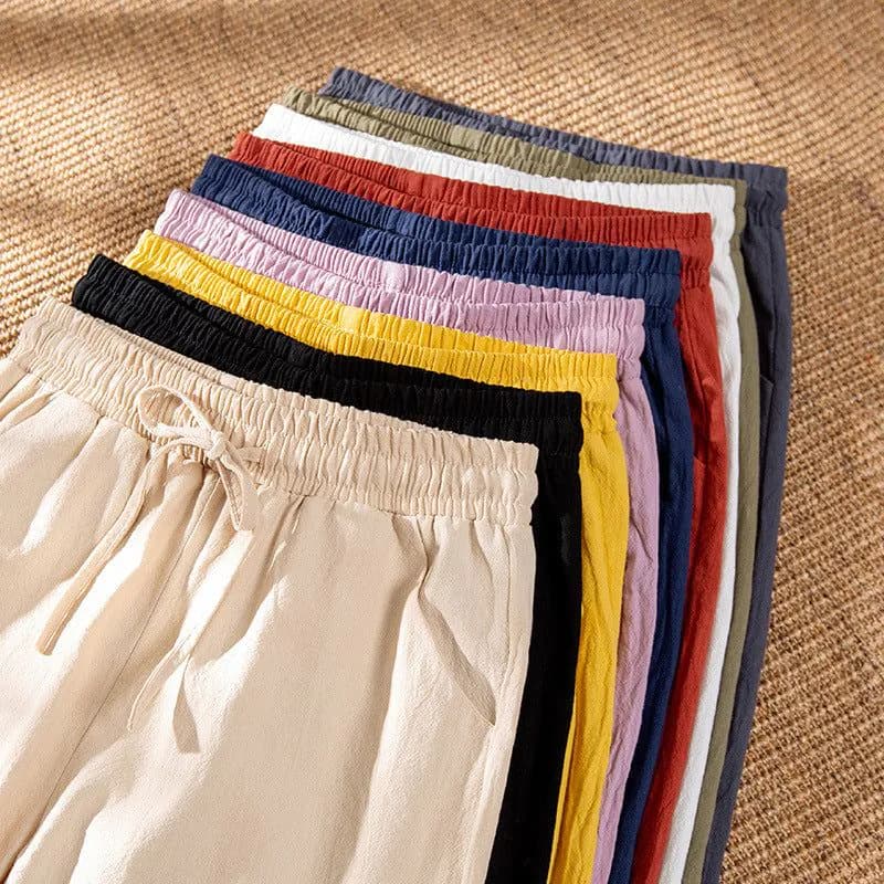image-Women's Cotton Harem Pants XXL Rose Powder
