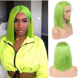 image-Fengzhiyuan Short Straight Hair Wig F009 Orange Bob
