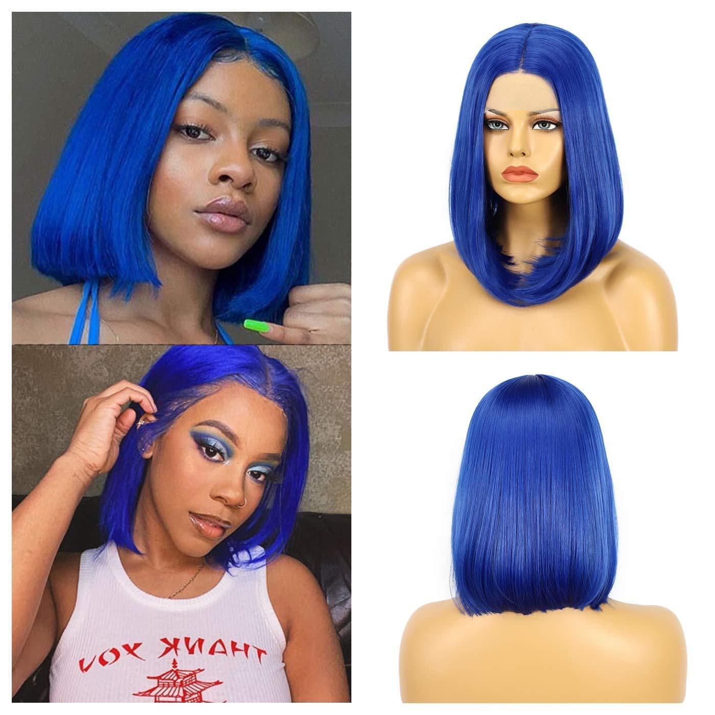 image-Fengzhiyuan Short Straight Hair Wig F009 Orange Bob