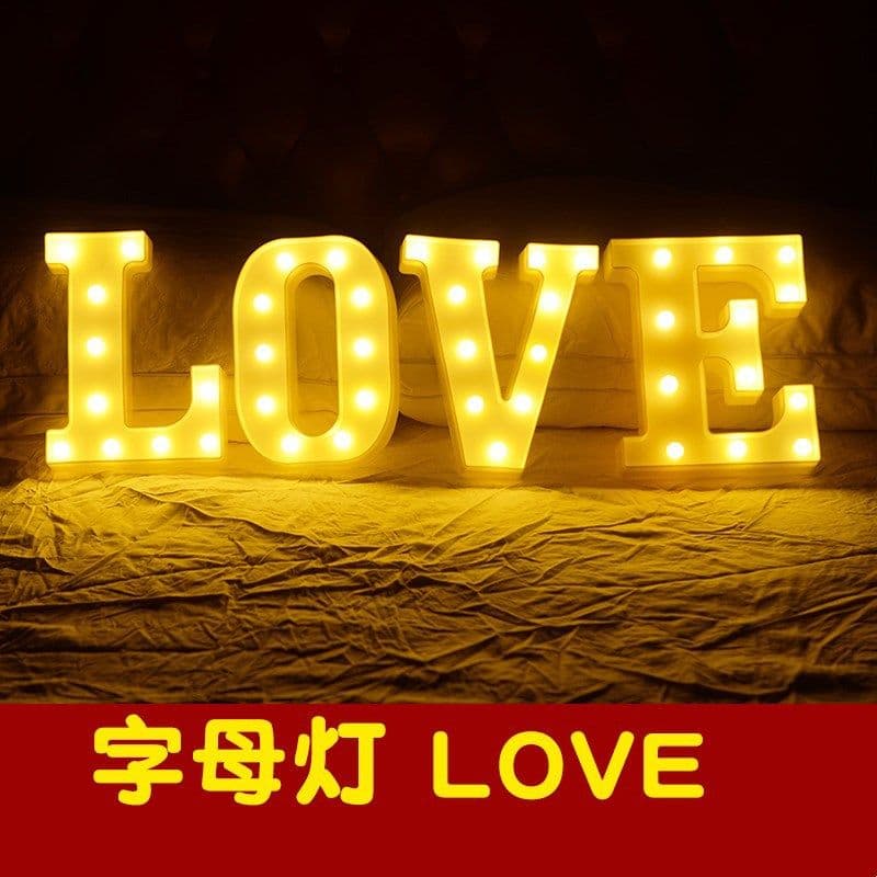 image-LED Letter Lamp String Lights, Warm White