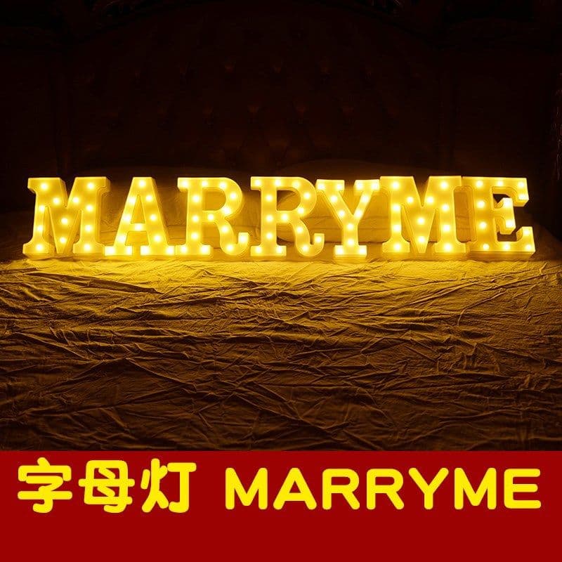 image-LED Letter Lamp String Lights, Warm White
