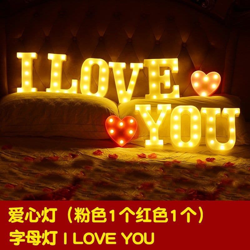image-LED Letter Lamp String Lights, Warm White