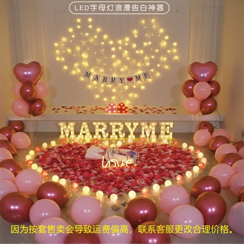image-LED Letter Lamp String Lights, Warm White
