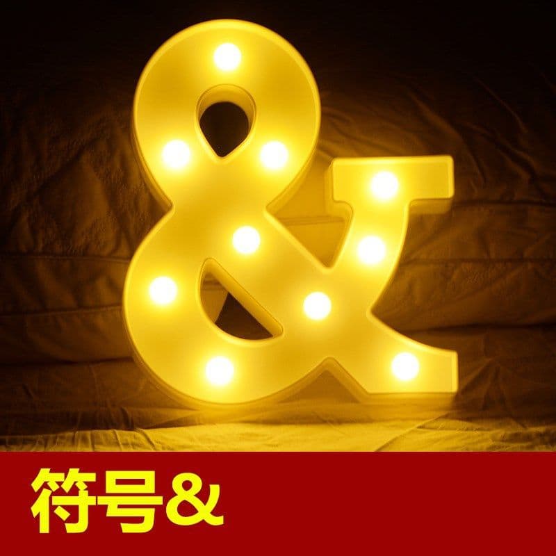 image-LED Letter Lamp String Lights, Warm White