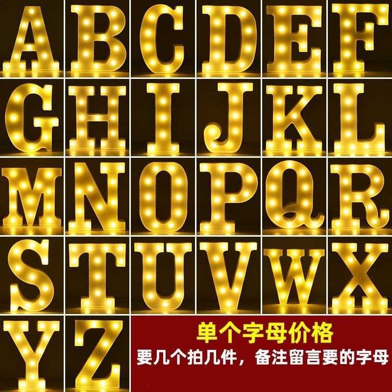 image-LED Letter Lamp String Lights, Warm White