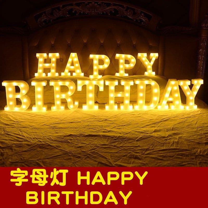 image-LED Letter Lamp String Lights, Warm White