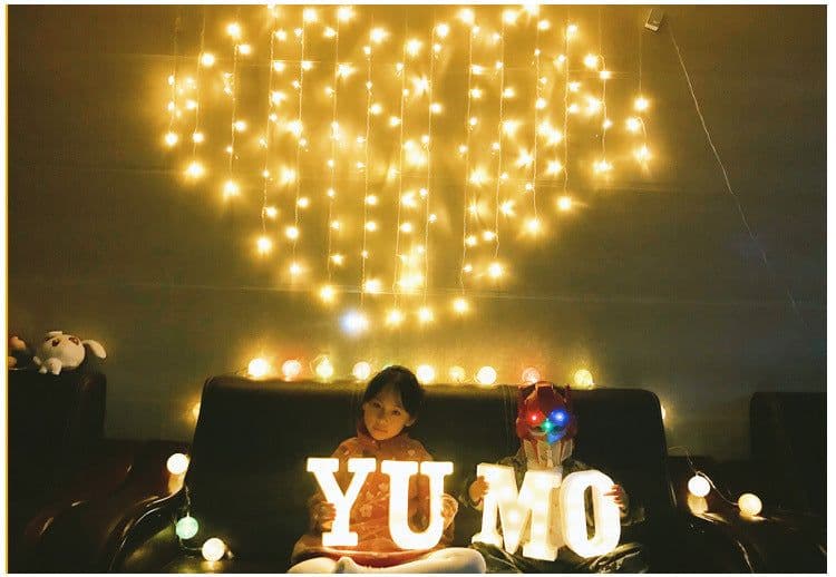 image-LED Letter Lamp String Lights, Warm White