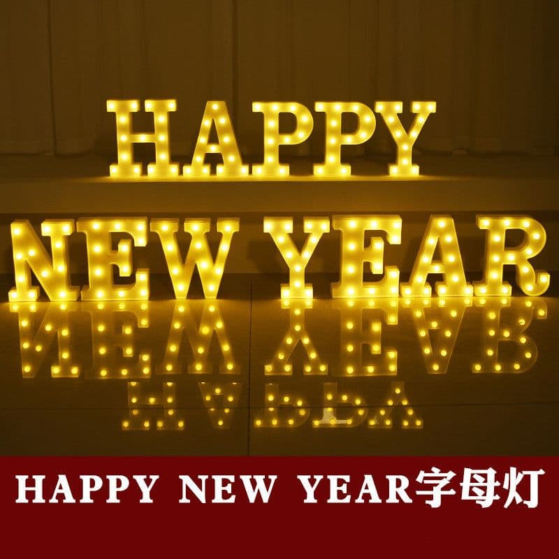 image-LED Letter Lamp String Lights, Warm White